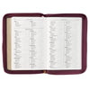 Maroon Faux Leather Compact King James Version Bible with Zipper Closure