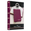 Maroon Faux Leather Compact King James Version Bible with Zipper Closure