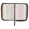 Floral Dusty Taupe Faux Leather Large Print Compact King James Version Bible