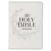 Pearlized White Large Print Compact King James Version Bible - KI Gifts Christian Supplies