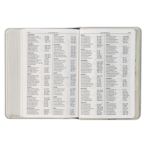 Pearlized White Large Print Compact King James Version Bible