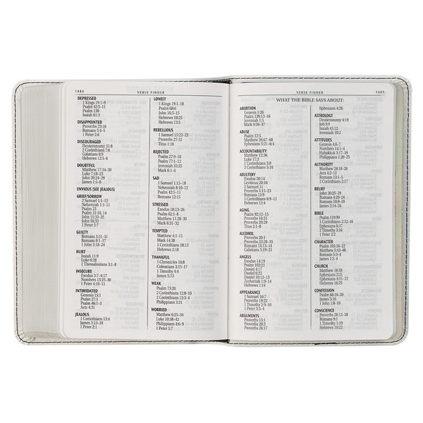 Pearlized White Large Print Compact King James Version Bible