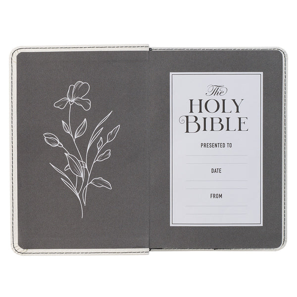 Pearlized White Large Print Compact King James Version Bible