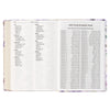 Lavender Floral Faux Leather Giant Print Full-size King James Version Bible with Thumb Index