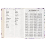 Lavender Floral Faux Leather Giant Print Full-size King James Version Bible with Thumb Index