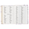 Lavender Floral Faux Leather Giant Print Full-size King James Version Bible with Thumb Index