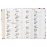 Lavender Floral Faux Leather Giant Print Full-size King James Version Bible with Thumb Index