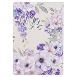 Lavender Floral Faux Leather Giant Print Full-size King James Version Bible with Thumb Index