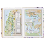 Lavender Floral Faux Leather Giant Print Full-size King James Version Bible with Thumb Index