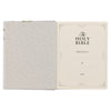 Feather Gray Floral Faux Leather Hardcover King James Version Note-taking Bible