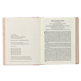 Rosy Coral Floral Faux Leather Hardcover King James Version Note-taking Bible