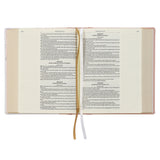 Rosy Coral Floral Faux Leather Hardcover King James Version Note-taking Bible