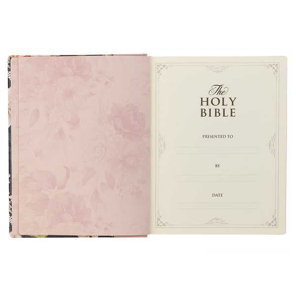 Dusty Peach Faux Leather Hardcover Large Print King James Version Note-taking Bible