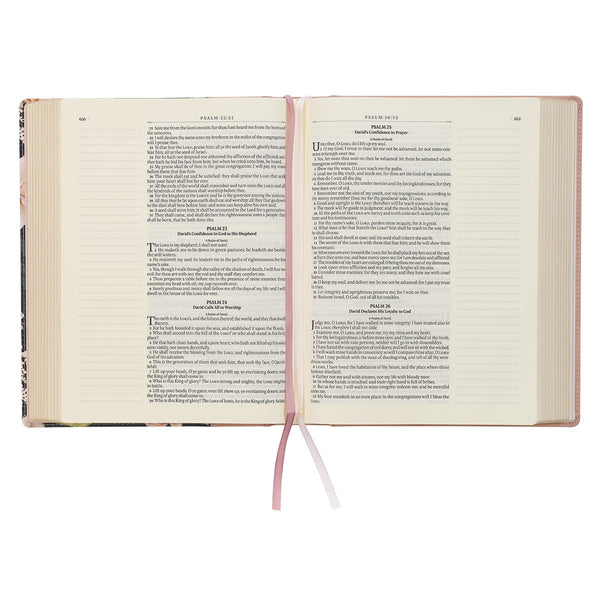 Dusty Peach Faux Leather Hardcover Large Print King James Version Note-taking Bible