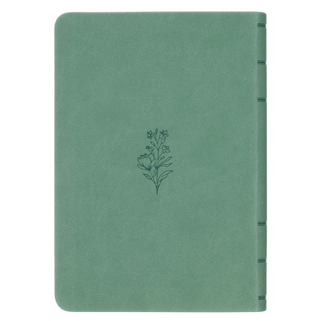 Teal Bloom Faux Leather Compact King James Version Bible