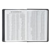 Black and Gray Lion Faux Leather Hardcover Compact King James Version Bible
