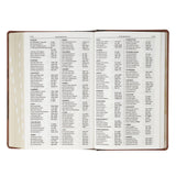 Rooted Brown Faux Leather Hardcover Standard-size Giant Print King James Version Bible with Thumb Index