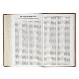 Rooted Brown Faux Leather Hardcover Standard-size Giant Print King James Version Bible with Thumb Index