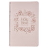 Blush Floral Faux Leather Standard-size Giant Print KJV Bible Thumb Index