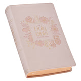Blush Floral Faux Leather Standard-size Giant Print KJV Bible Thumb Index