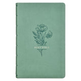Teal Floral Faux Leather Giant Print Standard-size King James Version Bible with Thumb Index