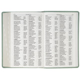 Teal Floral Faux Leather Giant Print Standard-size King James Version Bible with Thumb Index