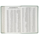 Teal Floral Faux Leather Giant Print Standard-size King James Version Bible with Thumb Index