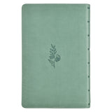 Teal Floral Faux Leather Giant Print Standard-size King James Version Bible with Thumb Index