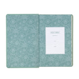 Teal Floral Faux Leather Giant Print Standard-size King James Version Bible with Thumb Index