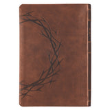 Brown Crown of Thorns Giant Print Full-size King James Version Bible with Thumb Index