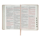Blush Pink Floral Giant Print Full-size King James Version Bible with Thumb Index