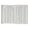 Pink Floral Faux Leather Large Print Thinline King James Version Bible with Thumb Index