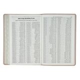 Pink Floral Faux Leather Large Print Thinline King James Version Bible with Thumb Index