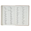 Pink Floral Faux Leather Large Print Thinline King James Version Bible with Thumb Index