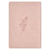 Pink Floral Faux Leather Large Print Thinline King James Version Bible with Thumb Index