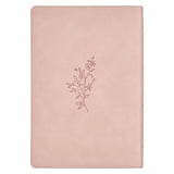 Pink Floral Faux Leather Large Print Thinline King James Version Bible with Thumb Index