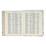 Cream Floral Faux Leather KJV Note-taking Bible - Psalm 91:4