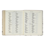 Cream Floral Faux Leather KJV Note-taking Bible - Psalm 91:4