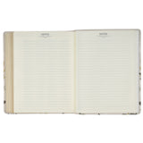 Cream Floral Faux Leather KJV Note-taking Bible - Psalm 91:4