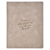 Trust Taupe Faux Leather Large Print King James Version Note-taking Bible - Proverbs 3:5 - KI Gifts Christian Supplies