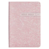 Blush Rose Faux Leather Floral King James Version Pocket Bible - KI Gifts Christian Supplies