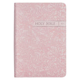 Blush Rose Faux Leather Floral King James Version Pocket Bible - KI Gifts Christian Supplies