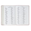 Blush Rose Faux Leather Floral King James Version Pocket Bible
