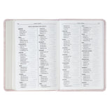 Blush Rose Faux Leather Floral King James Version Pocket Bible