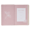 Blush Rose Faux Leather Floral King James Version Pocket Bible
