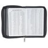 Gray Lion Faux Leather King James Version Pocket Bible with Zipper Closure