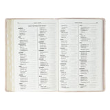Pale Pink Floral Faux Leather King James Version Deluxe Gift Bible with Thumb Index