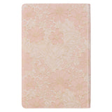 Pale Pink Floral Faux Leather King James Version Deluxe Gift Bible with Thumb Index