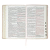Pale Pink Floral Faux Leather King James Version Deluxe Gift Bible with Thumb Index