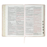 Pale Pink Floral Faux Leather King James Version Deluxe Gift Bible with Thumb Index